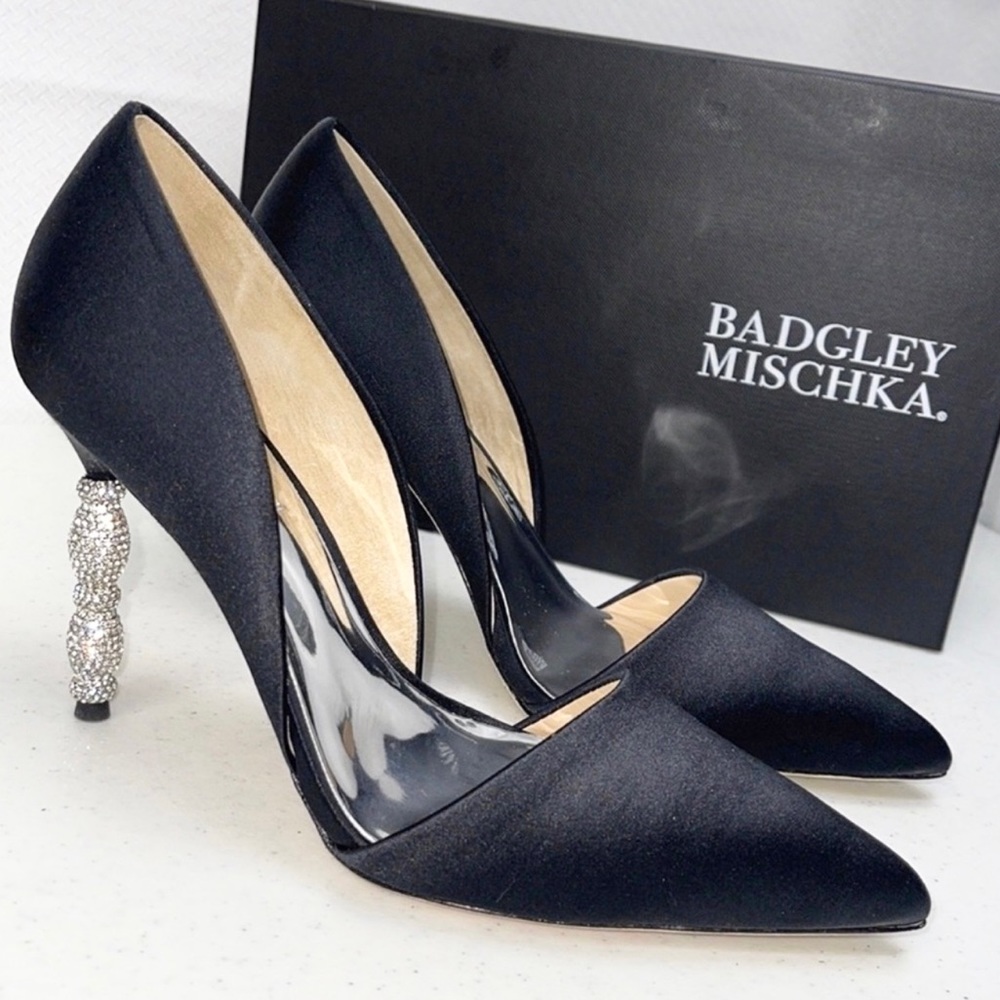 Badgley Mischka Emily Crystal Heel Pumps